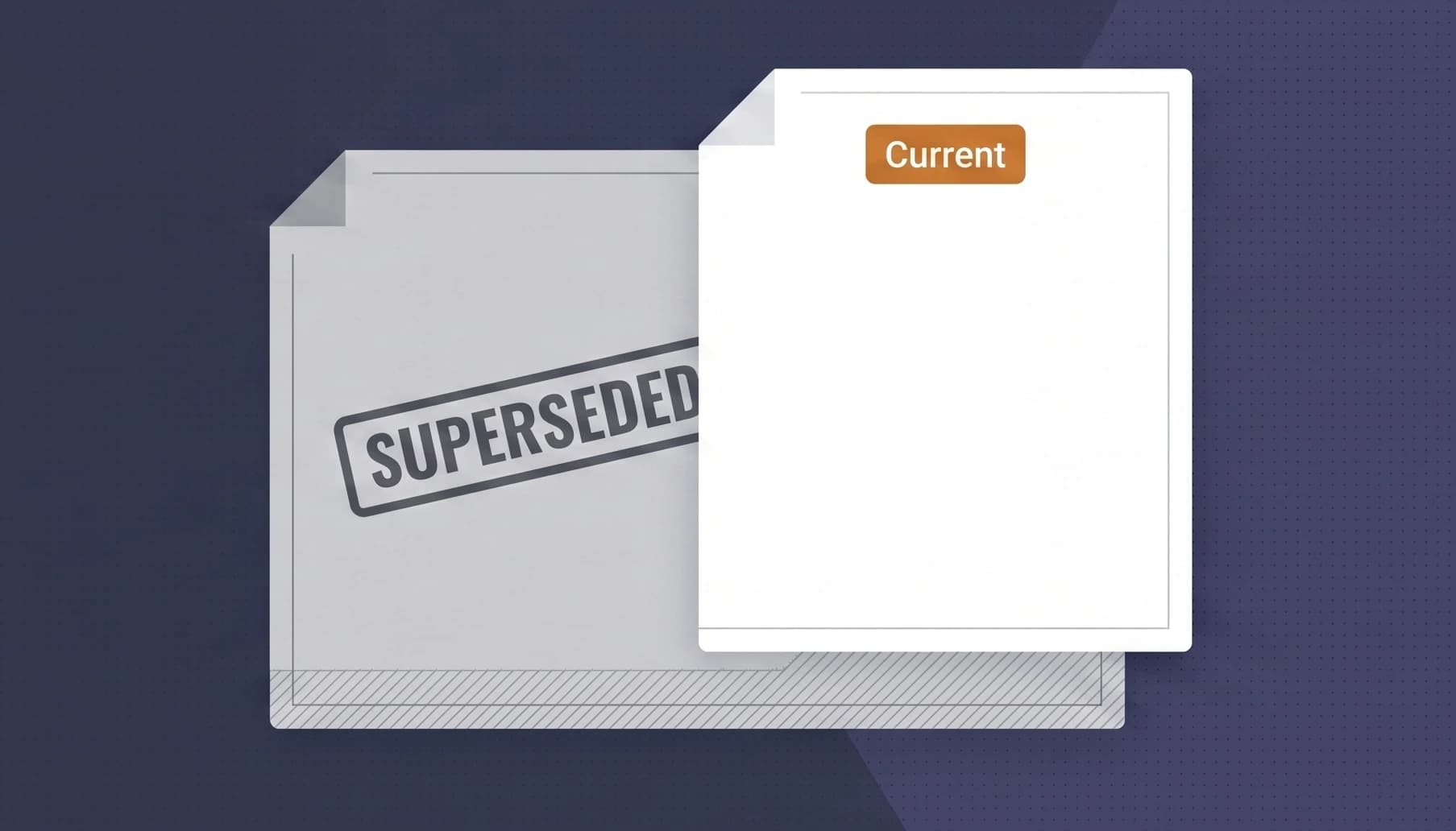 A site drawing register showing current revisions next to superseded ones